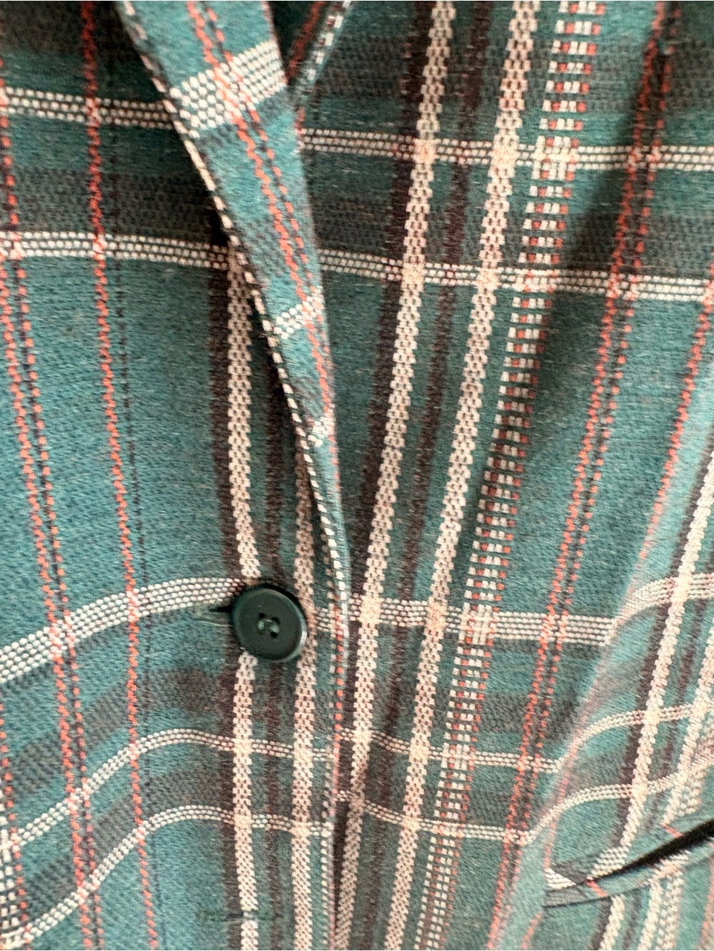 Vintage Devon Green Tartan Plaid Blazer Jacket Women's Single Button - Picture 3 of 6
